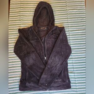 Black hooded Marmot zip up Jacket